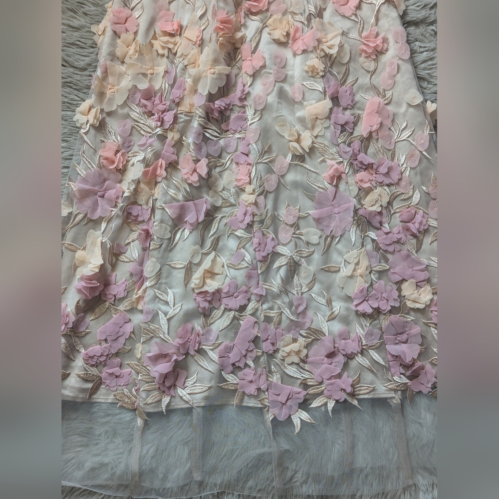 NWOT Show Me Your Mumu Stephanie Dress in Champagne 3D Floral - Picture 13 of 14